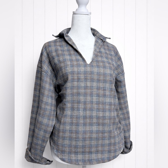 unbranded Sweaters - Vintage Wool-Blend Plaid Pullover Shirt | Cabin Core | Unbranded